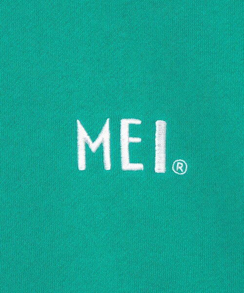 MEI(メイ)の「MEI(メイ)別注 裏毛ロゴクルーネックスウェット(スウェット・メンズ・ケリーグリーン/ホワイト/ブラック・M/L/XL)」の8枚目の写真