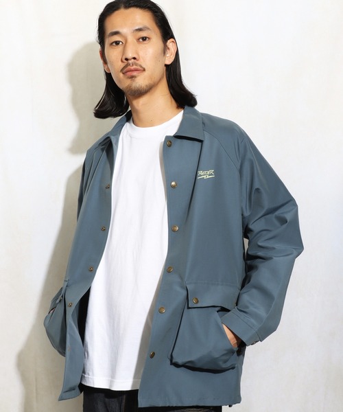 ROTAR(ローター)の「Nylon grosgrain Hunting Coach Jacket(ナイロンジャケット・メンズ・ブルー/スミクロ・MEDIUM/LARGE/X-LARGE)」の8枚目の写真