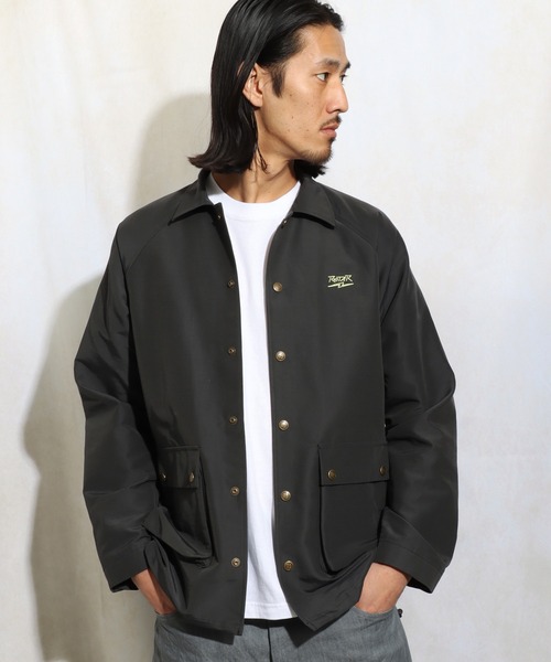 ROTAR(ローター)の「Nylon grosgrain Hunting Coach Jacket(ナイロンジャケット・メンズ・ブルー/スミクロ・MEDIUM/LARGE/X-LARGE)」の6枚目の写真