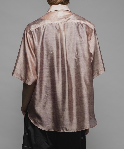 CASPER JOHN（キャスパージョン）の「Various loose shirts -sheer- /バリアスルーズシャツ -シアー-（シャツ/ブラウス・メンズ・ブラック/グレイッシュベージュ/サックスブルー/グレー/チャコールグレー/モカ/ネイビー/オレンジ/ライトグレー/ブラウン/ピンク・X-SMALL/SMALL/MEDIUM/LARGE）」の15枚目の写真