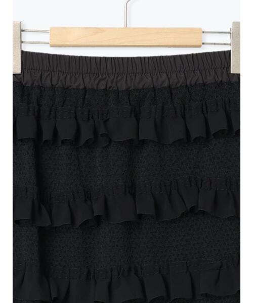 Samansa Mos2（サマンサ モスモス）の「オーバーレースフリルナロースカート（スカート・レディース・ブラック/オフホワイト/サックスブルー・F）」の7枚目の写真