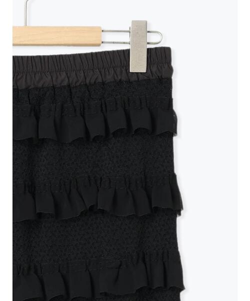 Samansa Mos2（サマンサ モスモス）の「オーバーレースフリルナロースカート（スカート・レディース・ブラック/オフホワイト/サックスブルー・F）」の8枚目の写真