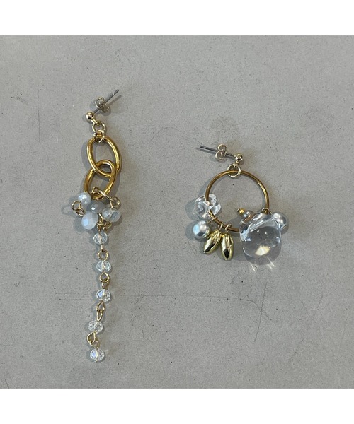 tone(トーン)の「【musk】ビーズ尽くしのピアス(MA)(ピアス(両耳用)・レディース・ゴールド・FREE)」の6枚目の写真