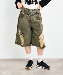 ANNA SUI NYC（アナ スイ エヌ ワイ シー）の「オーバーダメージデニムバミューダパンツ（デニムパンツ）」