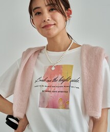 INDIVI | 【洗える／選べるデザイン】フォト＆ロゴ プリントTシャツ(Tシャツ/カットソー)