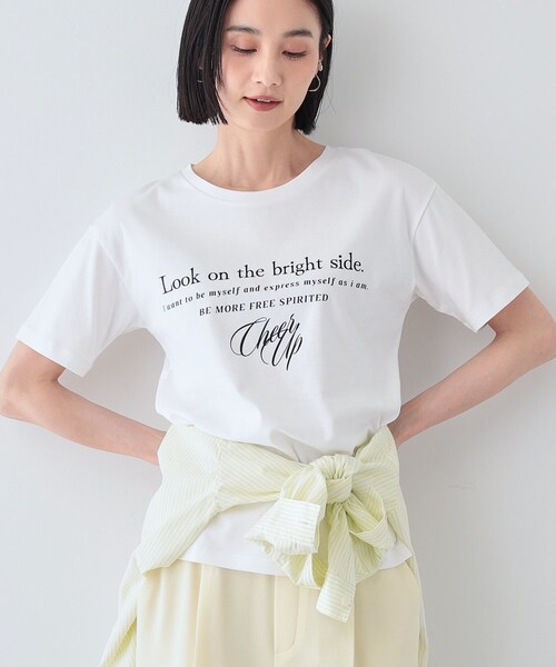 INDIVI(インディヴィ)の「【UVケア/選べるデザイン】フォト&ロゴ プリントTシャツ(Tシャツ/カットソー・レディース・サックスブルー系/ブラック系6/ホワイト系7/ホワイト系6/ホワイト系1/チャコール/イエロー系その他/チャコールグレー/ホワイト/ホワイト系その他6/ホワイト系・05/12/15 /13/19/38/34)」の16枚目の写真