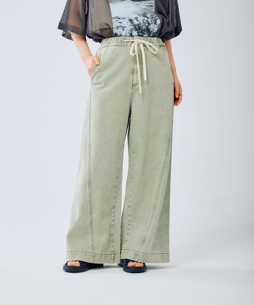 イージーバギーデニムパンツ インディゴダメージ84 タグ付き　LEPSIM LEPSIM｜イージーバギーデニム | Rakuten Fashion(楽天