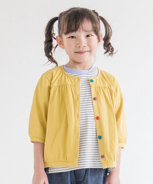 RAGMART(ラグマート)の「カーディガン 七分袖(カーディガン/ボレロ・キッズ・イエロー/パープル/ピンク・95cm/90cm/80cm)」の2枚目の写真