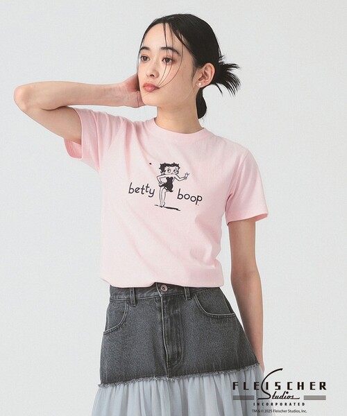 Ray BEAMS（レイビームス）の「Betty Boop(TM) / Logo Tシャツ（Tシャツ/カットソー・レディース・ピンク・ONE SIZE）」の3枚目の写真