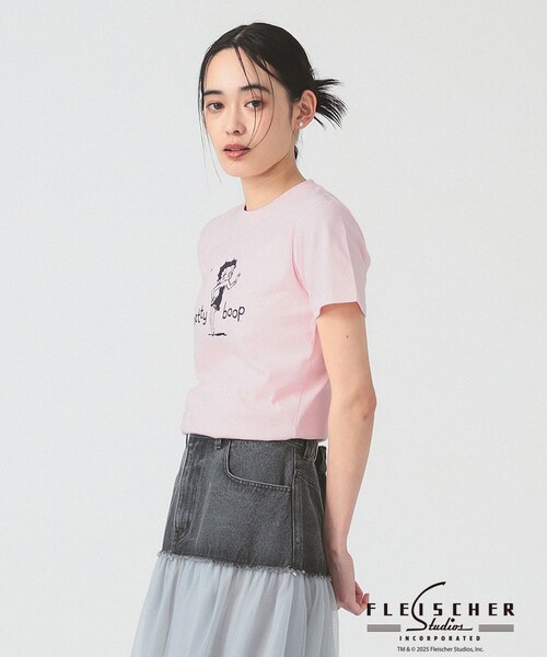 Ray BEAMS（レイビームス）の「Betty Boop(TM) / Logo Tシャツ（Tシャツ/カットソー・レディース・ピンク・ONE SIZE）」の4枚目の写真