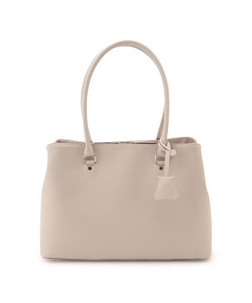 Perfect Suit FActory（パーフェクトスーツファクトリー）の「サフィアーノ　ラウンドトートバック（ビジネスバッグ・レディース・ブラック/ベージュ・FREE）」の5枚目の写真