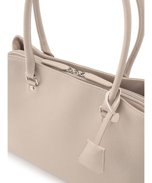 Perfect Suit FActory（パーフェクトスーツファクトリー）の「サフィアーノ　ラウンドトートバック（ビジネスバッグ・レディース・ブラック/ベージュ・FREE）」の9枚目の写真