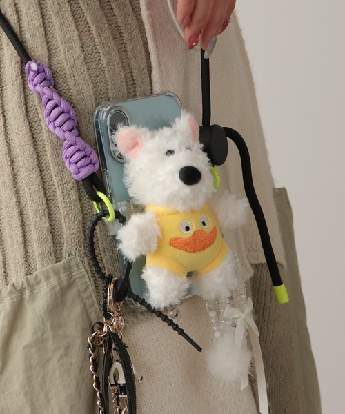 ROOPTOKYO（ループトウキョウ）の「犬ぬいぐるみ付きスマホショルダー