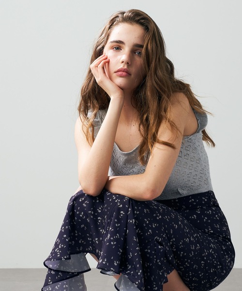 DEICY（デイシー）の「ラメブークレハートニット（ニット/セーター・レディース・サックスブルー/ブラック/ベージュ・FREE）」の16枚目の写真