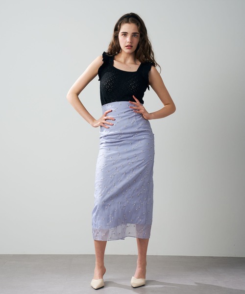 DEICY（デイシー）の「ラメブークレハートニット（ニット/セーター・レディース・サックスブルー/ブラック/ベージュ・FREE）」の17枚目の写真