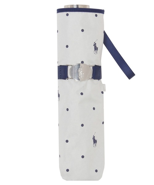 【新品未使用】POLO RALPH LAUREN 晴雨兼用折りたたみ傘 ドット柄 晴雨兼用折りたたみ日傘 ドット(505499294) | ポロラルフ