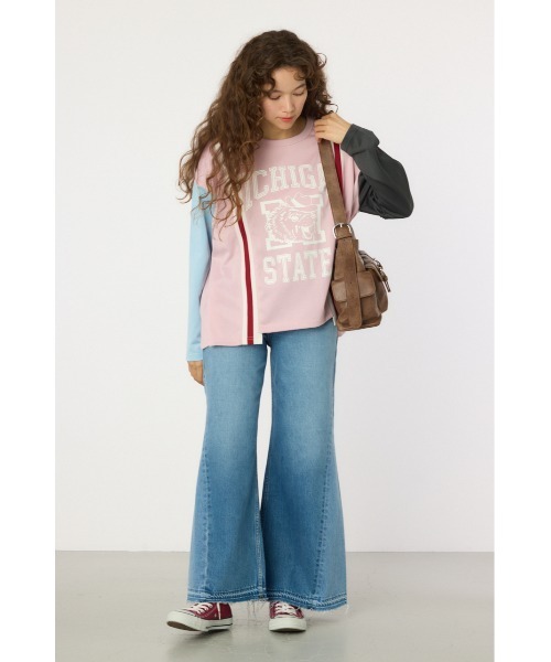 RODEO CROWNS WIDE BOWL（ロデオクラウンズワイドボウル）の「ダブルポケットショルダーバッグ（ショルダーバッグ・レディース・ダークグレー/ブラウン・FREE）」の12枚目の写真