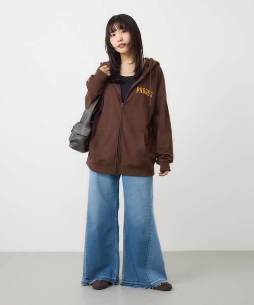 RODEO CROWNS WIDE BOWL（ロデオクラウンズワイドボウル）の「ダブルポケットショルダーバッグ（ショルダーバッグ・レディース・ダークグレー/ブラウン・FREE）」の4枚目の写真