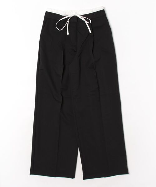 STYLEBLOCK（スタイルブロック）の「ツイルWウエストパンツ（その他パンツ・レディース・グレイッシュベージュ/ブラック/ベージュ/チャコールグレー・M）」の2枚目の写真