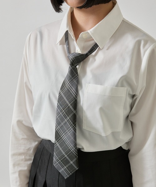 WEGO(ウィゴー)の「WEGO/チェックスクールネクタイ(ネクタイ・レディース・ホワイト系その他2/ホワイト系その他3/ブラック系その他2/ブラック系その他3/グレー系その他2/ブルー系その他2/ブルー系その他3/パープル系その他2/レッド系その他2/パープル系その他3/その他1/その他2/その他3/グレー系その他3/ブラウン系その他3/レッド系その他3/ベージュ系その他2/その他5/その他6/ブラウン系その他2/その他4・FREE)」の5枚目の写真