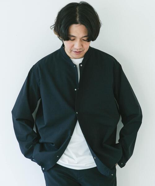 URBAN RESEARCH DOORS（アーバンリサーチドアーズ）の「『UR TECH DRYLUXE』『イージーケア/速乾/UVカット』ノーカラーブルゾン（ブルゾン・メンズ・ベージュ系その他/グリーン/ネイビー・LARGE/MEDIUM/X-LARGE）」の19枚目の写真