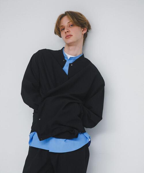 URBAN RESEARCH DOORS（アーバンリサーチドアーズ）の「『UR TECH DRYLUXE』『イージーケア/速乾/UVカット』ノーカラーブルゾン（ブルゾン・メンズ・ベージュ系その他/グリーン/ネイビー・LARGE/MEDIUM/X-LARGE）」の12枚目の写真