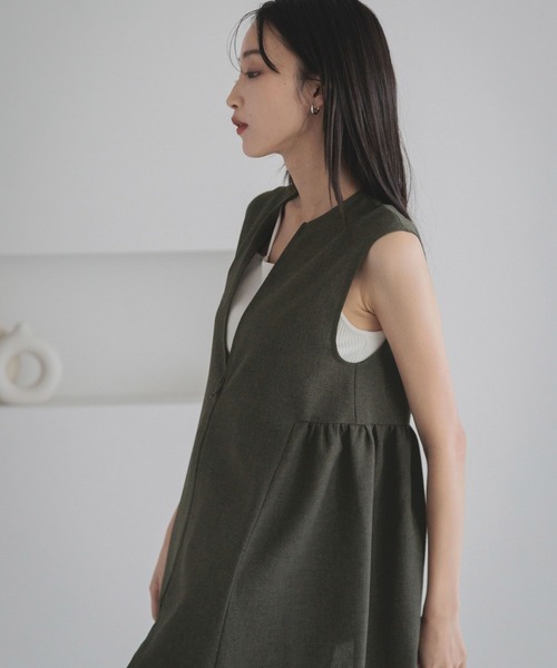 LOWRYS FARM（ローリーズファーム）の「ホップサックベスト 243341（ベスト・レディース・ブラウン/チャコールグレー/アイボリー/グリーン・FREE）」の17枚目の写真