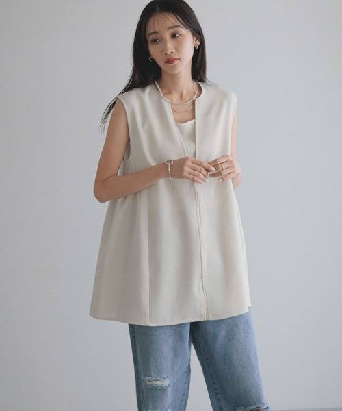 LOWRYS FARM（ローリーズファーム）の「ホップサックベスト 243341（ベスト・レディース・ブラウン/チャコールグレー/アイボリー/グリーン・FREE）」の21枚目の写真