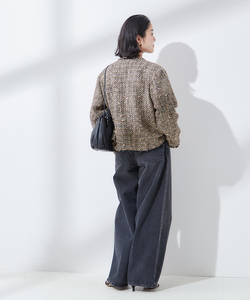 GIOLICAツイードワイドジャケット journal standard L'essage（ジャーナルスタンダードレサージュ