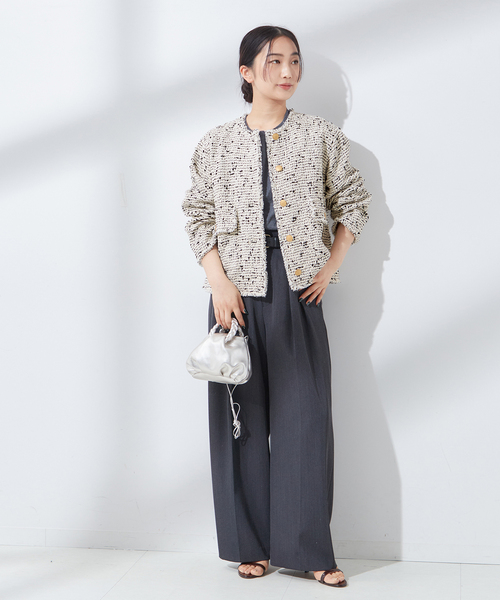 【2024SS】 GIOLICA MIXツイードWIDEジャケット journal standard L'essage（ジャーナルスタンダードレサージュ