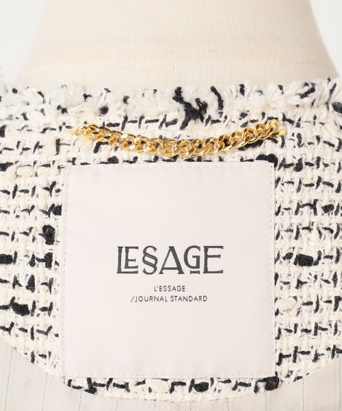 JOURNAL STANDARD L'ESSAGE GIOLICAジャケット セール】《SP》GIOLICAツイードWIDE ジャケット（ノーカラー