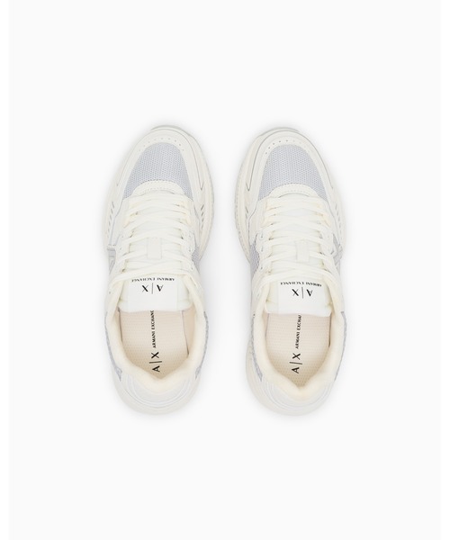 ARMANI EXCHANGE（アルマーニエクスチェンジ）の「【A|X アルマーニ エクスチェンジ】AXロゴ　レースアップスニーカー（スニーカー・レディース・ホワイト×シルバー/ホワイト×ゴールド・38/36/37/36.5/37.5/38.5）」の4枚目の写真