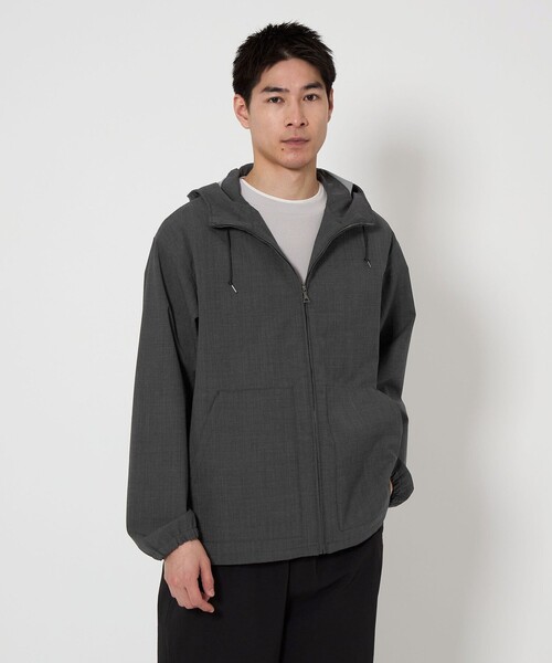 green label relaxing（グリーンレーベルリラクシング）の「T/W 3レイヤー フード ブルゾン ‐撥水・防風‐（ブルゾン・メンズ・グレー/ネイビー・XL/L/S/M）」の6枚目の写真