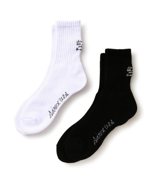 AVIREX（アヴィレックス）の「《直営店限定》50th ANNIVERSARY SOX / 50周年 靴下 / AVIREX / アヴィレックス（ソックス/靴下・メンズ・ホワイト/ブラック・FREE）」の3枚目の写真