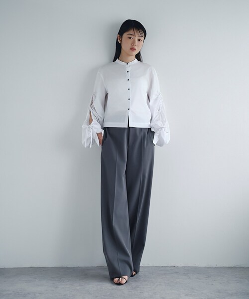 CODE A(コードエー)の「playful puffs blouse(シャツ/ブラウス・レディース・ホワイト/ブルー・00)」の17枚目の写真