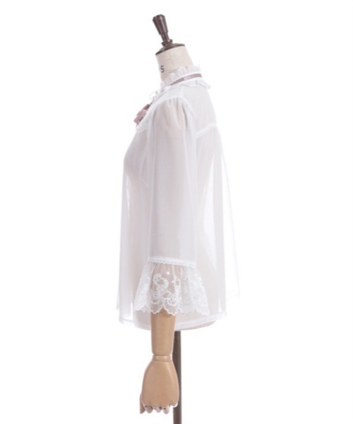 axes femme（アクシーズファム）の「プチローズ×リボンレースブラウス（シャツ/ブラウス・レディース・ネイビー/イエロー/ホワイト・FREE）」の18枚目の写真