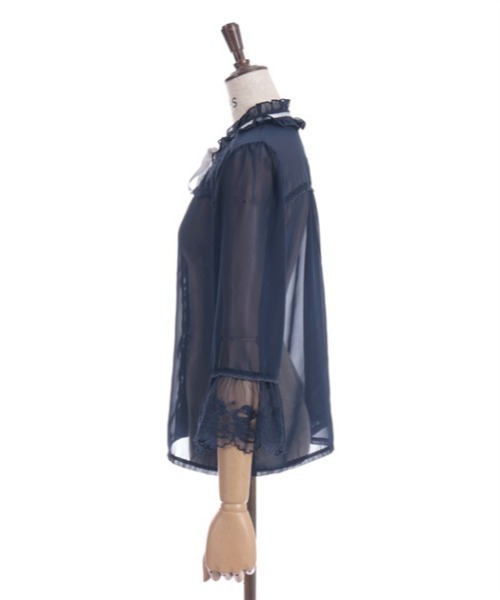 axes femme（アクシーズファム）の「プチローズ×リボンレースブラウス（シャツ/ブラウス・レディース・ネイビー/イエロー/ホワイト・FREE）」の17枚目の写真