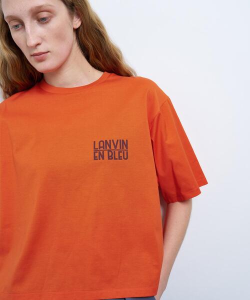 LANVIN en Bleu（ランバンオンブルー）の「ワンポイントロゴTシャツ（Tシャツ/カットソー・レディース・ブラック/カーキ/オフホワイト/オレンジ・38）」の11枚目の写真