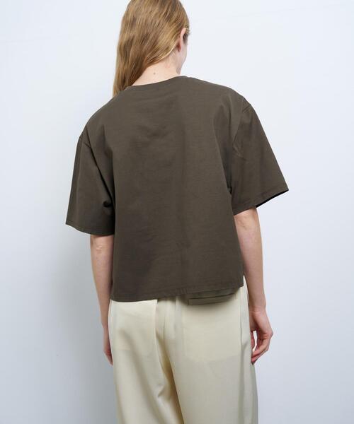LANVIN en Bleu（ランバンオンブルー）の「ワンポイントロゴTシャツ（Tシャツ/カットソー・レディース・ブラック/カーキ/オフホワイト/オレンジ・38）」の17枚目の写真