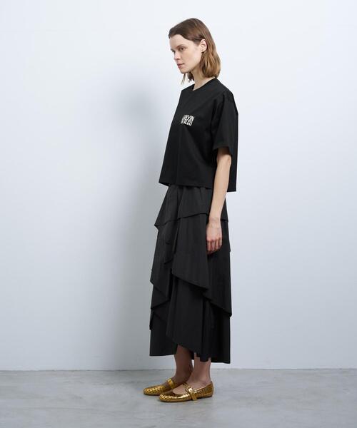 LANVIN en Bleu（ランバンオンブルー）の「ワンポイントロゴTシャツ（Tシャツ/カットソー・レディース・ブラック/カーキ/オフホワイト/オレンジ・38）」の19枚目の写真