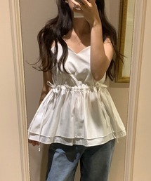 【on:nue】ハートネックタンクトップブラウス