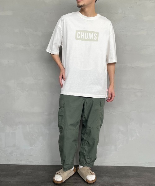 CHUMS（チャムス）の「[CHUMS/チャムス] ヘビーウェイト チャムスロゴ プリントTシャツ（Tシャツ/カットソー・レディース・ブラック/グレイッシュベージュ/ホワイト/ライトグリーン・M/L/XL）」の13枚目の写真