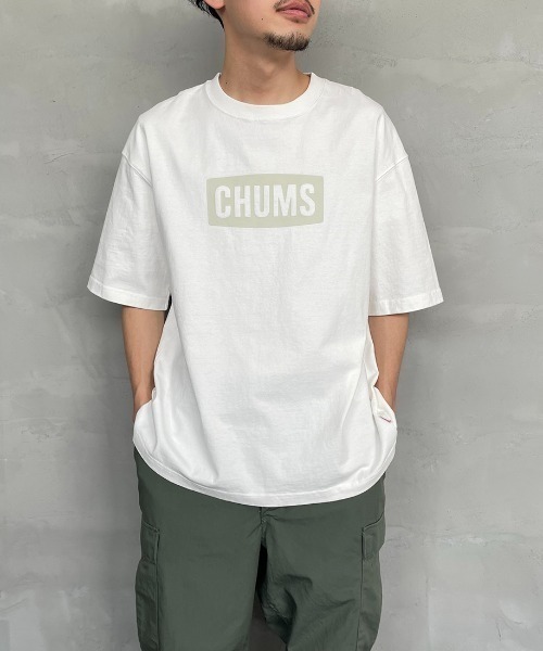 CHUMS（チャムス）の「[CHUMS/チャムス] ヘビーウェイト チャムスロゴ プリントTシャツ（Tシャツ/カットソー・レディース・ブラック/グレイッシュベージュ/ホワイト/ライトグリーン・M/L/XL）」の16枚目の写真