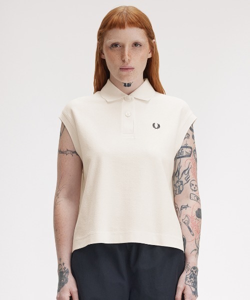通販 送料無料  Sleeveless Pique Shirt／ノースリーブポロシャツ（ポロシャツ トップス
