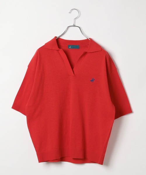 BEVERLY HILLS POLO CLUB（ビバリーヒルズポロクラブ）の「【BEVERLY HILLS POLO CLUB(ビバリーヒルズポロクラブ)】別注スキッパーニット（ニット/セーター・レディース・ブラック/レッド/イエロー・FREE）」の14枚目の写真