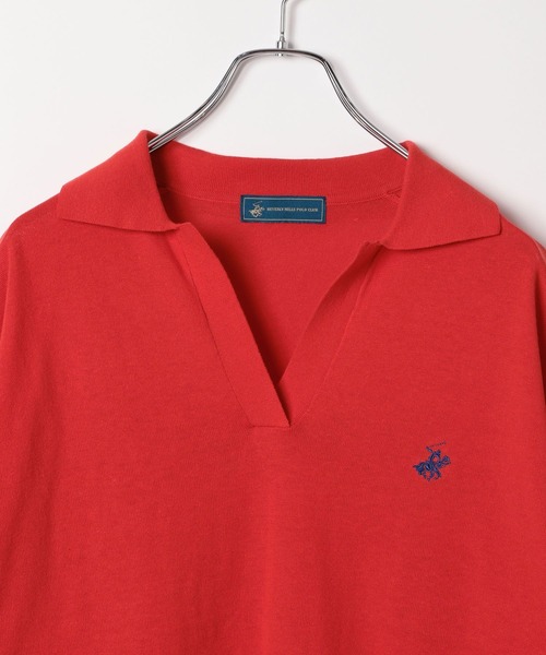 BEVERLY HILLS POLO CLUB（ビバリーヒルズポロクラブ）の「【BEVERLY HILLS POLO CLUB(ビバリーヒルズポロクラブ)】別注スキッパーニット（ニット/セーター・レディース・ブラック/レッド/イエロー・FREE）」の16枚目の写真