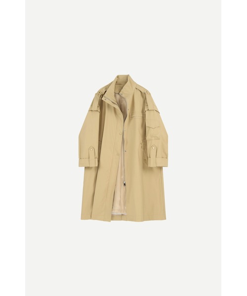 LOVE POMME POMME(ラブポムポム)の「Design Sleeve Trench Coat(トレンチコート・レディース・ミント/カーキ・MEDIUM)」の2枚目の写真