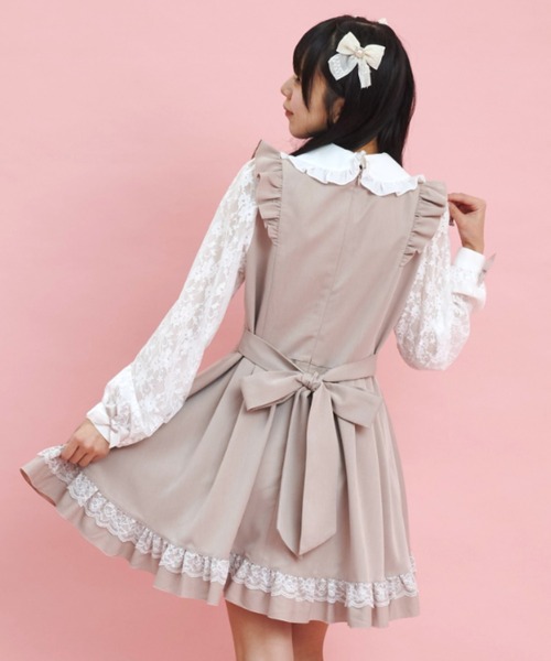 Secret Honey(シークレットハニー)の「ダブルレースフリルリボン付ワンピース(ワンピース・レディース・ブルー/ブラック/ピンク・MEDIUM)」の11枚目の写真
