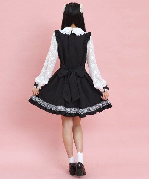 Secret Honey(シークレットハニー)の「ダブルレースフリルリボン付ワンピース(ワンピース・レディース・ブルー/ブラック/ピンク・MEDIUM)」の7枚目の写真