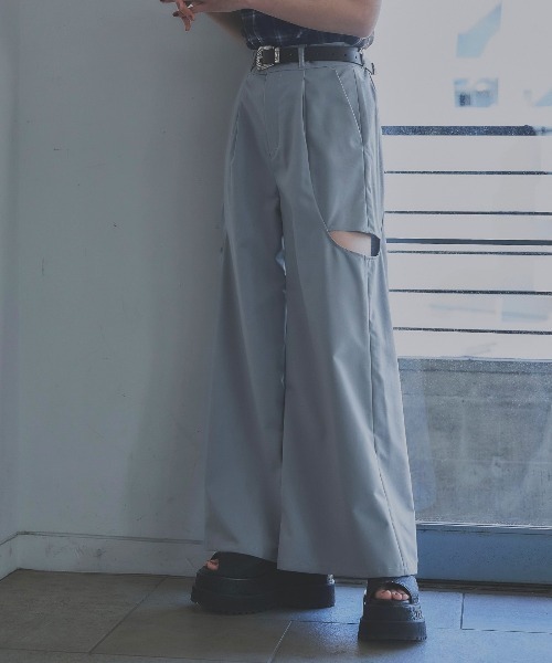 セール】カットアウトワイドパンツ(HARE)（その他パンツ）｜HARE